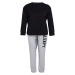 Trendyol Curve Black-Grey Slogan Jogger Fit Knitted Pajamas Set