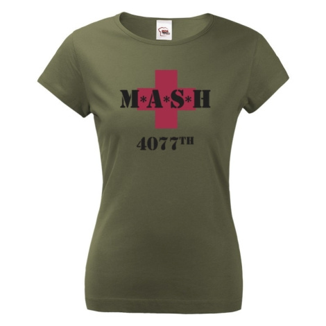 Dámské tričko s potlačou legendárneho seriálu MASH 4077