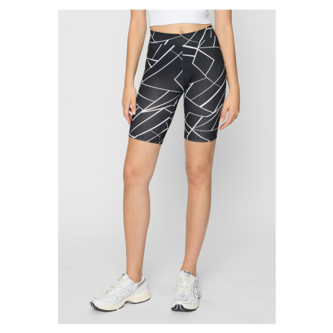 AOP Women's Cycle Shorts 2-Pack geometric black+black Urban Classics