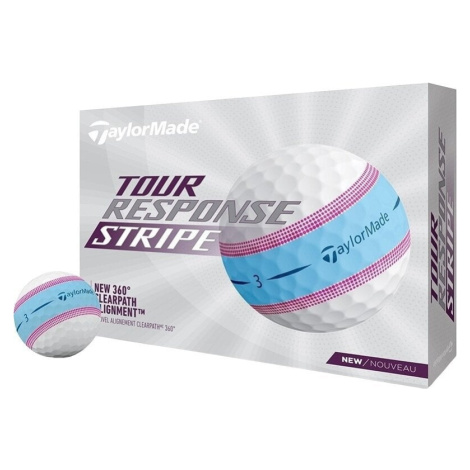 TaylorMade Tour Response Stripe Blue/Pink Golfové lopty