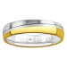 Snubný strieborný prsteň Glowie pozlátený žltým zlatom