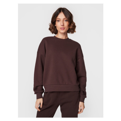 Gina Tricot Mikina Basic 10943 Hnedá Relaxed Fit