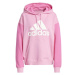 adidas ESSENTIALS BIG LOGO OVERSIZED FRENCH TERRY HOODIE Dámska mikina, ružová, veľkosť