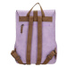 Beagles Fialový elegantný kožený batoh „Twister“ 12L