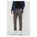 Nohavice Calvin Klein pánske, šedá farba, strih chinos, K10K110963