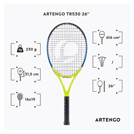 Detská tenisová raketa TR530 26 žltá ARTENGO