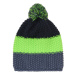 Detská zimná čiapka COLOR KIDS Hat - Colorblock-2144-Green Gecko