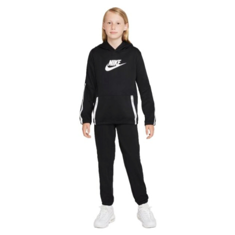 Nike NSW TRACKSUIT POLY BACK Chlapčenská tepláková súprava, čierna, veľkosť