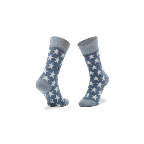 Tommy Hilfiger Súprava 2 párov vysokých detských ponožiek 100000816 Modrá