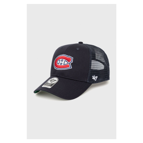 Čiapka 47 brand Montreal Canadiens NHL Chicago Blackhawks tmavomodrá farba, s nášivkou, H-BRANS1