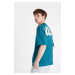 DEFACTO Oversize Fit Crew Neck Back Printed Short Sleeve 100 Cotton T-Shirt