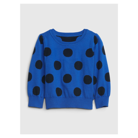 Modrý dievčenský bodkovaný sveter GAP