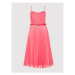 Rinascimento Koktejlové šaty CFC0103673003 Ružová Regular Fit