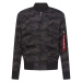 ALPHA INDUSTRIES Prechodná bunda  tmavosivá / červená / čierna / biela