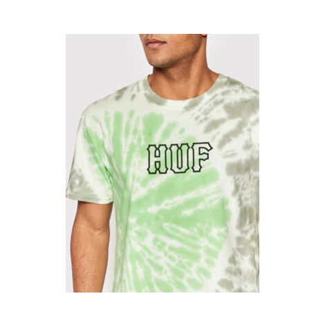 HUF Tričko Sf Dye TS01630 Zelená Regular Fit