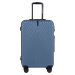 Modrá 4dielna sada škrupinových kufrov SWAN SN120-4, Set of 4 suitcases (L, M, S, XS) Wings ABS+