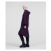 Šaty Karl Lagerfeld Hooded Sweat Dress W/ Peplum Fialová
