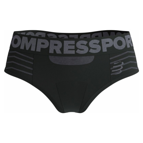 Compressport Seamless Boxer W Black/Grey Bežecká spodná bielizeň