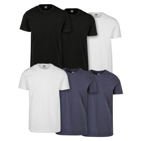 Basic T-shirt 6-pack blk/blk/wht/wht/nvy/nvy