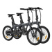 Kombo zľava 2ks - ADO A20 Air, skladací elektrický bicykel - Sivá, Sivá