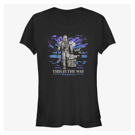 Queens Star Wars: The Mandalorian - Galaxy Women's T-Shirt Black