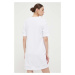 Šaty Armani Exchange biela farba, mini, rovný strih