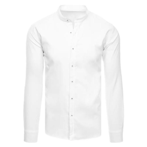 Elegantná biela košeľa s dlhým rukávom DStreet