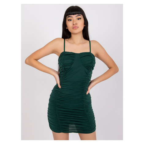 Green minidress with ruffles by Enrico