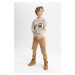 DEFACTO Boy's Cargo Pocket Waist Tie Elastic Leg Jogger Pants