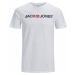 Jack&Jones PLUS Pánske tričko JJECORP Regular Fit 12184987 White 7XL