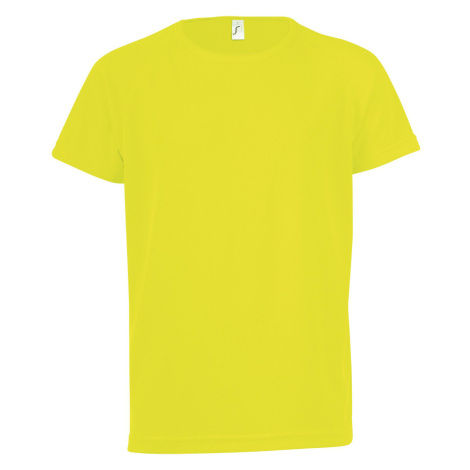 SOĽS Sporty Kids Detské funkčné tričko SL01166 Neon yellow