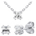 Ligot Strieborný darčekový set so Swarovski ® Zirconia 4 mm MWS14255A