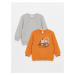 LC Waikiki Crew Neck Printed Long Sleeve Baby Boy Sweatshirt 2 Pack