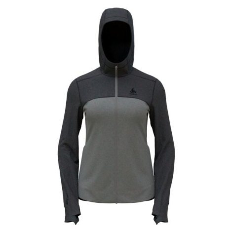 Odlo W PERFORMANCE WOOL X-WARM HOODY Dámska mikina, sivá, veľkosť