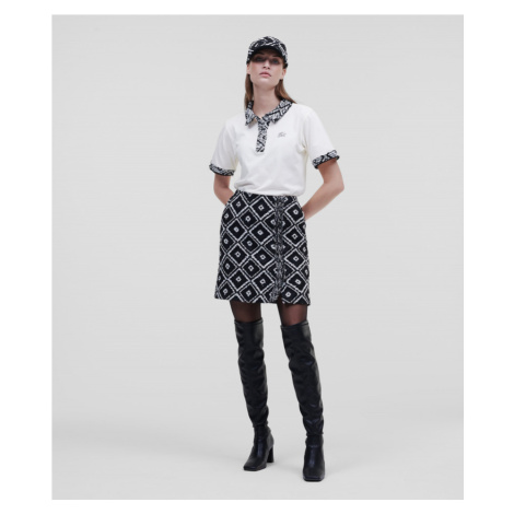 Sukňa Karl Lagerfeld Boucle Wrap Skirt Čierna