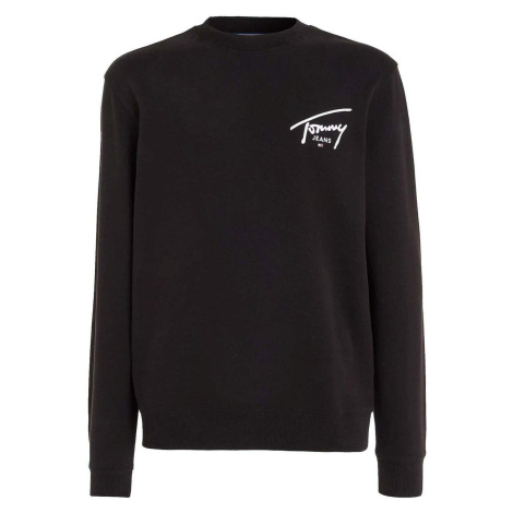 Tommy Jeans  Signature Logo Graphic Sweatshirt Black  Mikiny Čierna Tommy Hilfiger