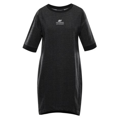 Alpine Pro Liawa Dámske bavlnené šaty LSKA433 čierna