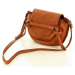 MARCO MAZZINI CAMEL KOŽENÁ CROSSBODY KABELKA V82A