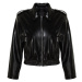 Trendyol Black Oversize Molded Faux Leather Jacket Coat