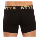 Pánske boxerky Styx / KTV long športová guma čierne - čierna guma (UTC960)