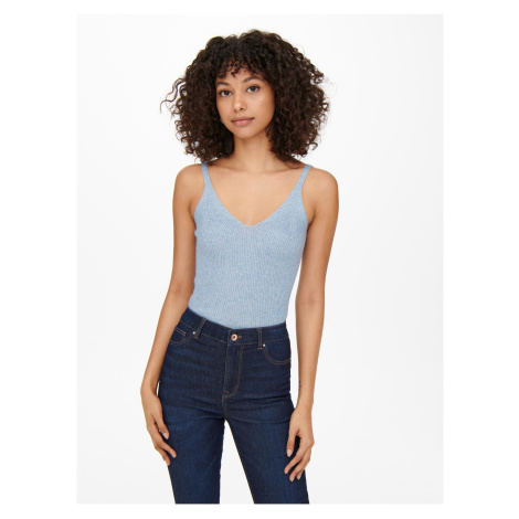 Light Blue Ribbed Tank Top ONLY Lina - Women