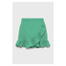 Dievčenská sukňa Kids Only zelená farba, mini, áčkový strih