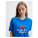 Modré tričko s potlačou Jacqueline de Yong Mille