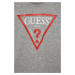 Detské tričko s dlhým rukávom Guess šedá farba, s potlačou