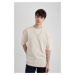 DEFACTO Oversize Fit Crew Neck Printed Short Sleeve T-shirt