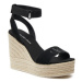 Calvin Klein Jeans Espadrilky Wedge Sandal Su Mg Btw YW0YW01026 Čierna