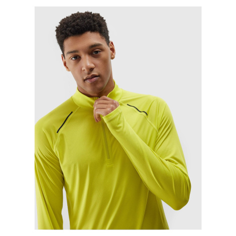 Men's Quick-Drying Long Sleeves T-Shirt 4F - Green