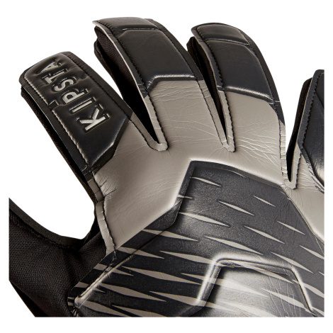 Brankárske futbalové rukavice F100 čierno-sivé KIPSTA