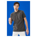 ALTINYILDIZ CLASSICS Pánske antracitové tričko s vyhrňovacím golierom 100% bavlny slim fit slim 