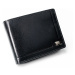Kompaktná čierna peňaženka vyrobená z kvalitnej RFID prírodnej kože - Rovicky